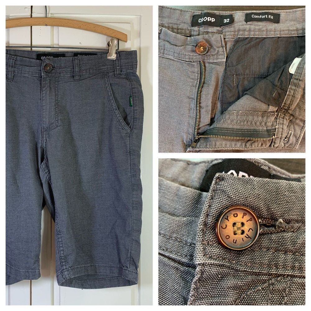 Cropp Shorts Mens Size 32 Streetwear 11.5 Inseam Gray Casual Stretch Skater City